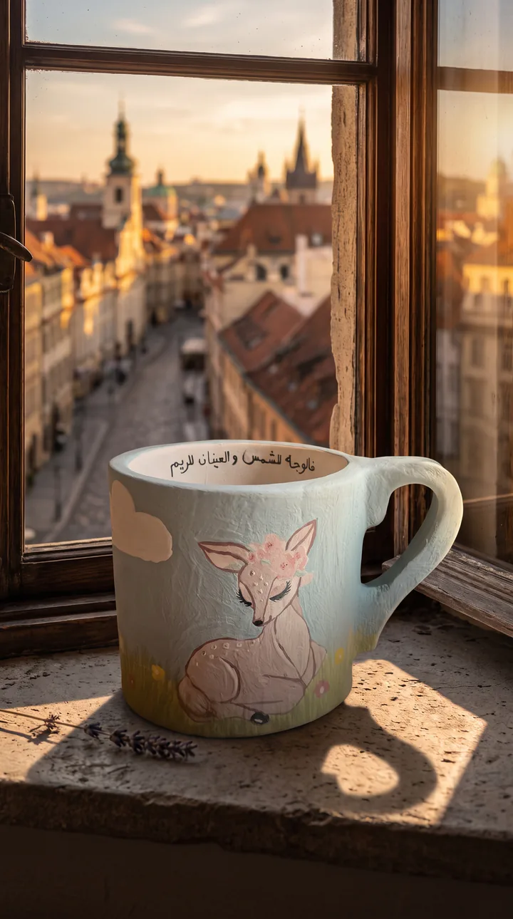 منتجك أمام نافذة مطلة على مشهد عشوائي — 1